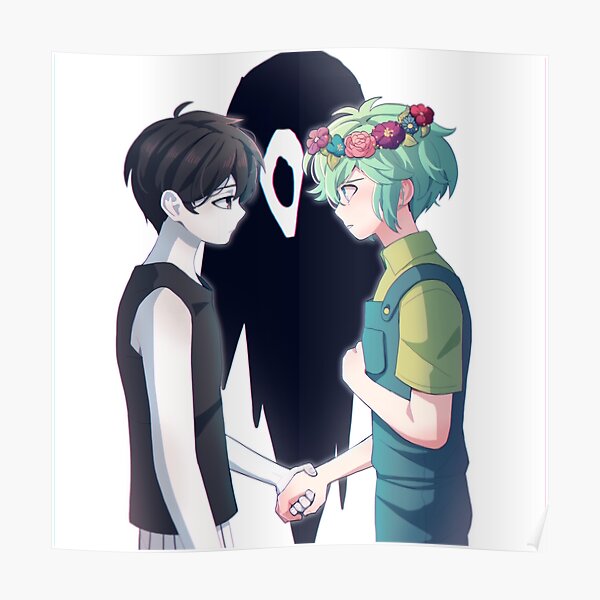 Omori and Basil Poster RB1808 product Offical Omori Merch