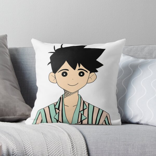 Omori with colours  Throw Pillow RB1808 product Offical Omori Merch