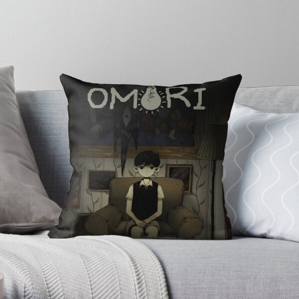 omori promo Throw Pillow RB1808 product Offical Omori Merch