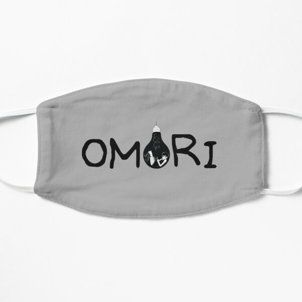 omori balck and white 3 Flat Mask RB1808 product Offical Omori Merch