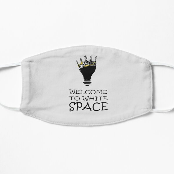 omori balck and white welcome to white space Flat Mask RB1808 product Offical Omori Merch