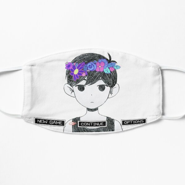 OMORI Crown Flowers Flat Mask RB1808 product Offical Omori Merch