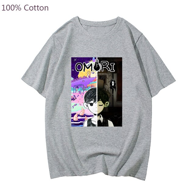 Game Omori T shirt Sunny and Cat Cartoon Graphic Tshirt Short Sleeve Harajuku Fashion Tee shirt.jpg 640x640 5 - Omori Store