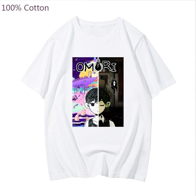 Game Omori T shirt Sunny and Cat Cartoon Graphic Tshirt Short Sleeve Harajuku Fashion Tee shirt.jpg 640x640 6 - Omori Store