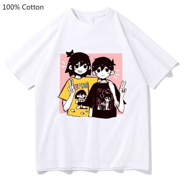 Omori Cartoon T Shirt Sunny and Kel Print Tshirt Harajuku Summer Short Sleeve Tee Shirt Cotton 1.jpg 640x640 1 - Omori Store