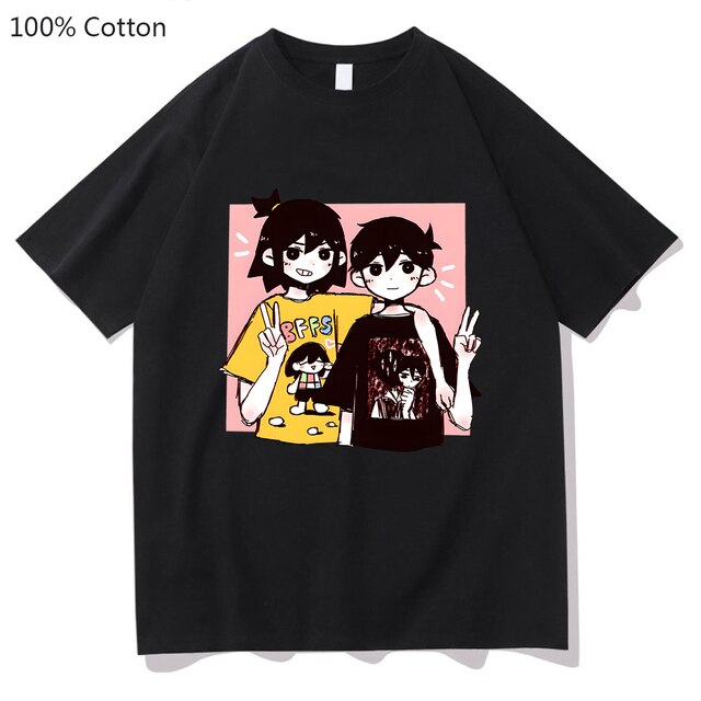 Omori Cartoon T Shirt Sunny and Kel Print Tshirt Harajuku Summer Short Sleeve Tee Shirt Cotton.jpg 640x640 1 - Omori Store
