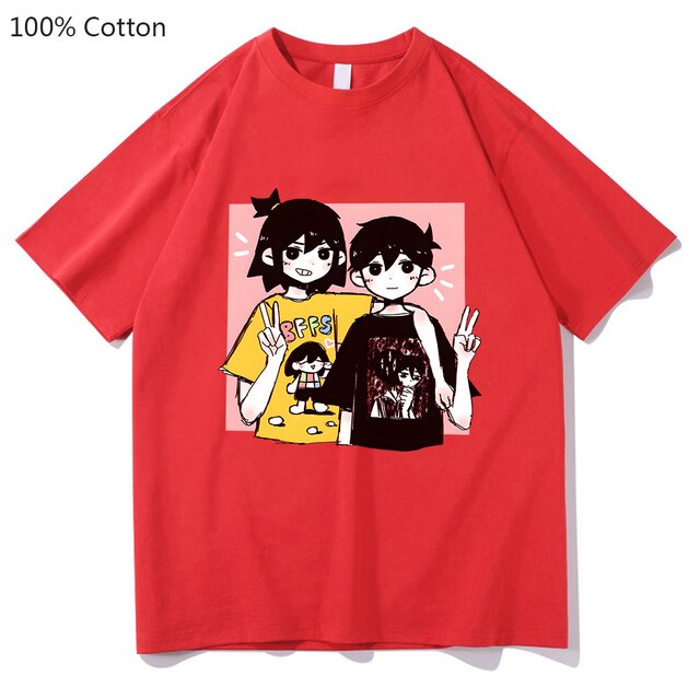 Omori Cartoon T Shirt Sunny and Kel Print Tshirt Harajuku Summer Short Sleeve Tee Shirt Cotton.jpg 640x640 6 - Omori Store