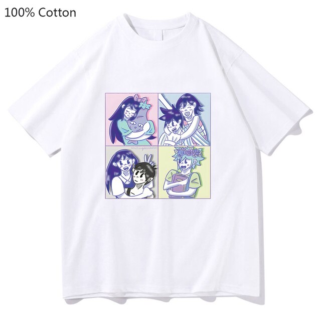 Omori T Shirt Sunny Kel Basil Mari Hero Graphic T shirt Women Men Cartoon Short Sleeve.jpg 640x640 1 - Omori Store
